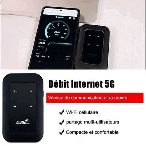 Wifi Portable Sans Fils 4G/ 5G Avec Battery 2100 M-Ah