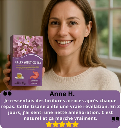 Fini les ulcères, brûlures et acidité – naturellement.