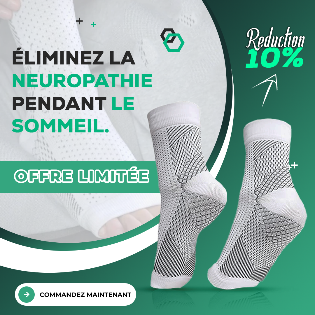 Chaussettes de guérison contre la douleur et l’enflure