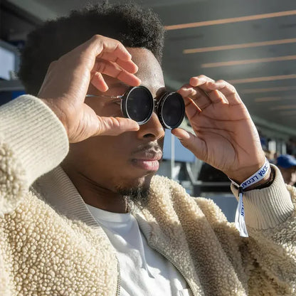 Lunettes De Soleil Rondes Polarisées À Teinte Réglable